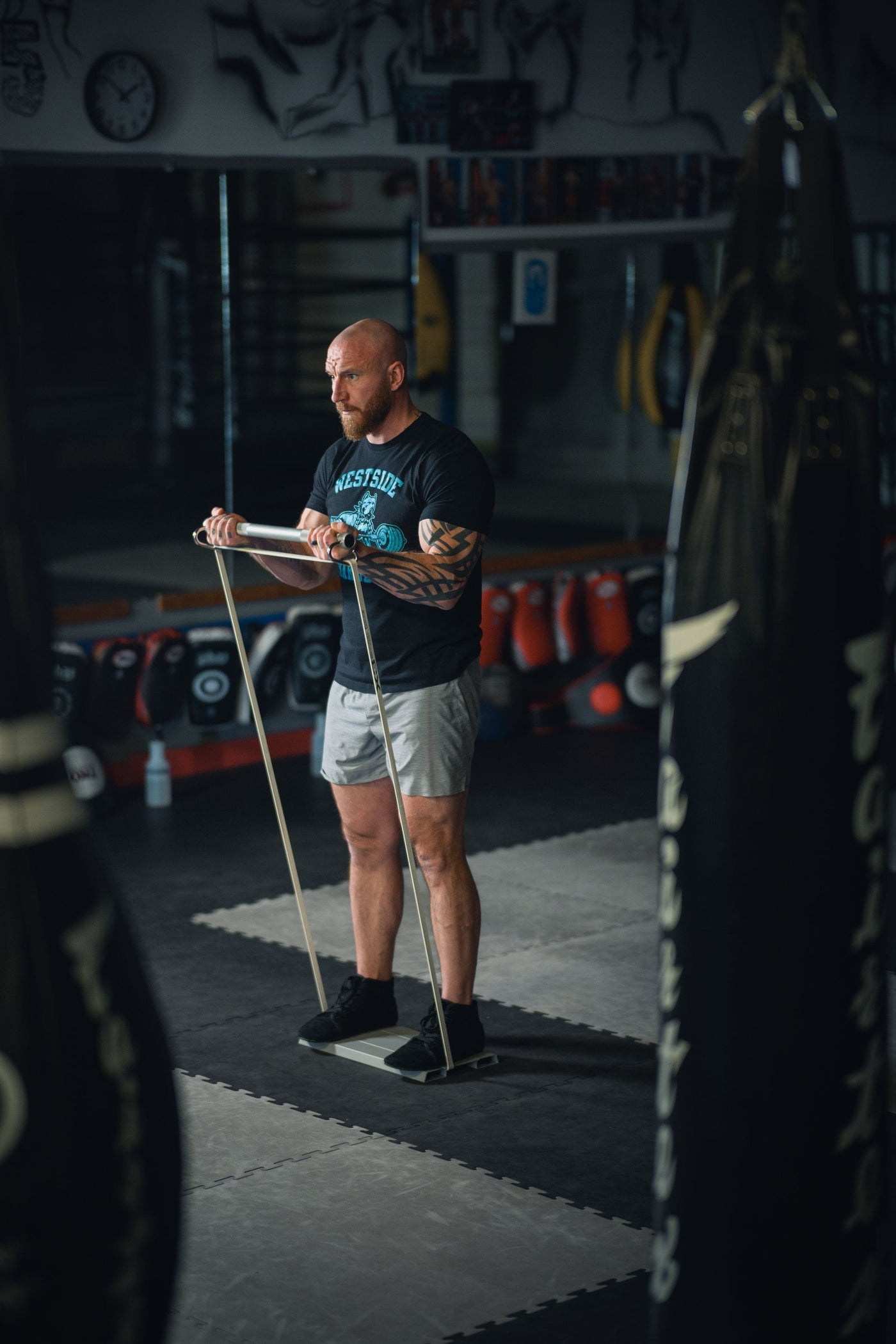 Craig performing an X3 bicep curl